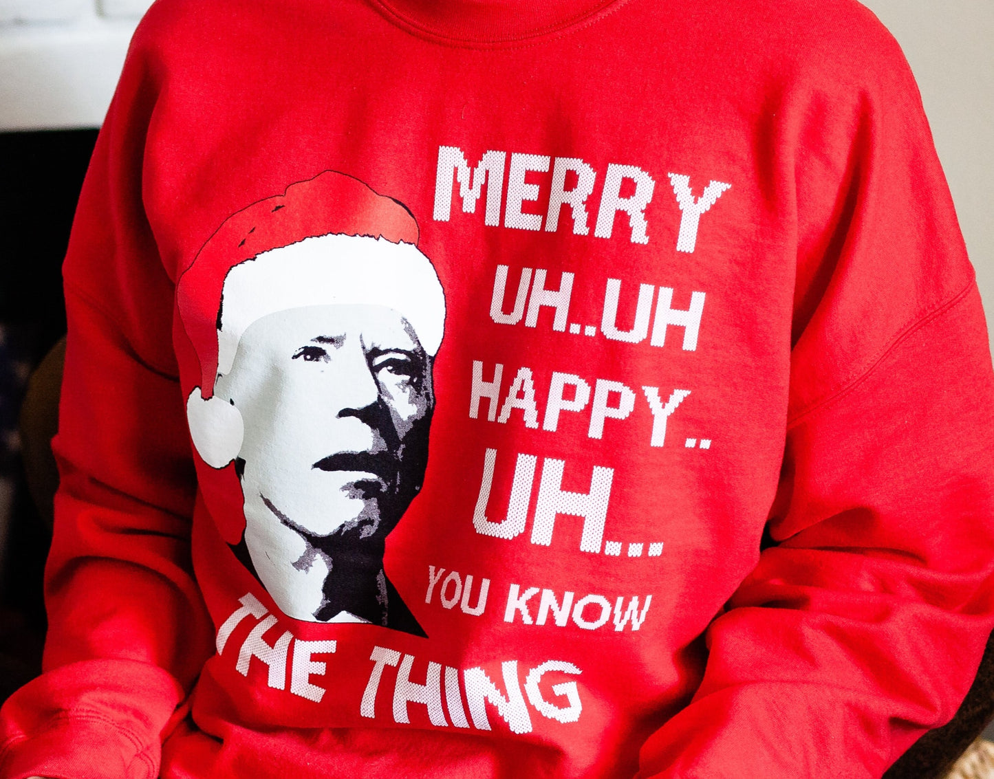 MERRY Uh Uh Ugly Christmas Sweater