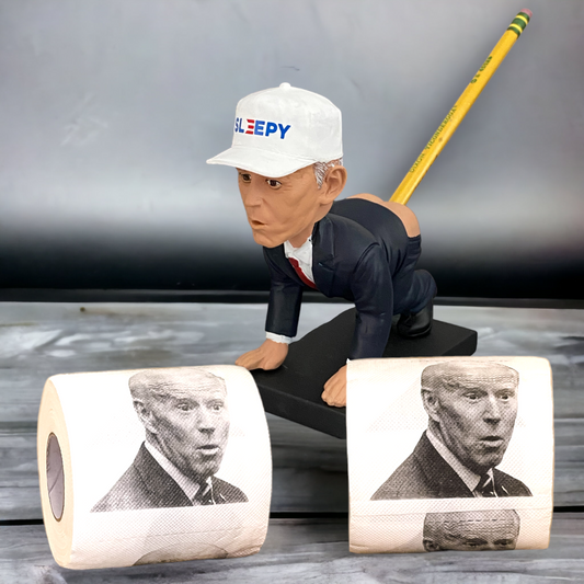 Joe Biden Pencil Holder and Toilet Paper Bundle