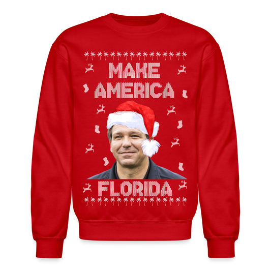 Make America Florida Desantis 24 Ugly Christmas Sweater SPOD - red