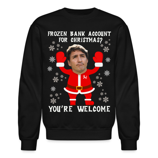 Justin Trudeau Tyrant Christmas Sweater - black